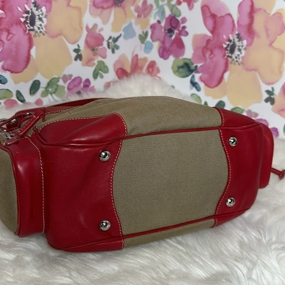 💯Authentic PRADA Jacquard Logo Hobo Corda Rosso🍀